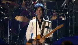 Prince performs "Let's Go Crazy" at the 2004 Rock & Roll Hall of Fame Induction Ceremony