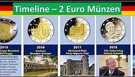 Beim Wechselgeld genau HINSEHEN! Alle deutschen 2 Euro Münzen hier im Überblick.