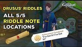 Drusus' Riddles || Treasure of Wisdom: A New Plan World Quest || Genshin Impact 3.0