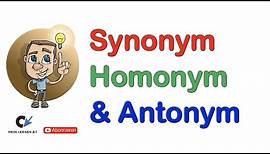 Synonym, Homonym und Antonym