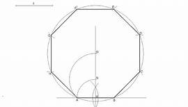 How to draw a regular octagon knowing the length of one side
