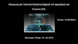 Speedtest mit speedtest.net (DSL)