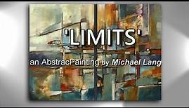 Michael Lang Geometric Painting, Abstract, simple and fun brushwork