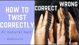 How To Twist Natural Hair Properly for Twist Outs