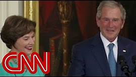 Bush's humorous return to White House