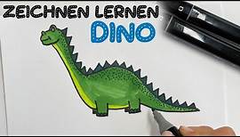 Einfach Dino zeichnen I Schritt für Schritt Kinder 5+ Jahre Alt
