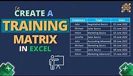 How to Create a Training Matrix in Excel