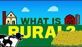 What Is Rural?