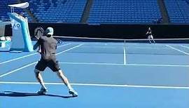Tommy Haas beautiful one handed backhand practice 🎾