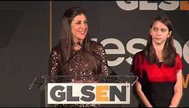 Mayim Bialik & Carly Friders present Jim Parsons & Todd Spiewak with ...