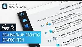 Ashampoo Backup Pro 17 - Backup mit einer automatischen Echtzeit-Überwachung einrichten