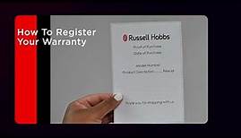 Russell Hobbs Extended Warranty Walk Through