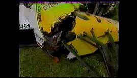 1990 F1 San Marino GP-Q1 - Pierluigi Martini crash heavilly at Acque Minerali