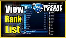 How to VIEW League Rankings in Rocket League (Player Ranking System)