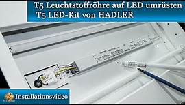 T5 Leuchtstoffröhre auf LED umrüsten - T5 LED-Kit von HADLER