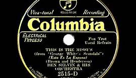 1931 Ben Selvin - This Is The Missus (Paul Small, vocal)