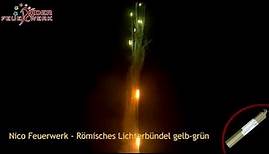 Römisches Lichterbündel gelb-grün - Nico Feuerwerk