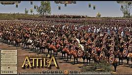 Total War ATTILA Battle Gameplay | Western Roman Empire vs White Huns