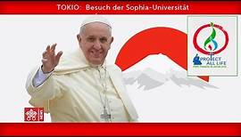 Papst Franziskus-Tokio-Besuch der Sophia-Universität 2019-11-26