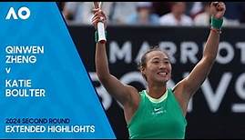 Qinwen Zheng v Katie Boulter Extended Highlights | Australian Open 2024 Second Round