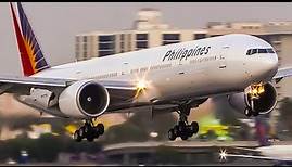 11 FLAWLESS Philippine Airlines Aircraft Landings & Takeoffs | LAX Airport Plane Spotting