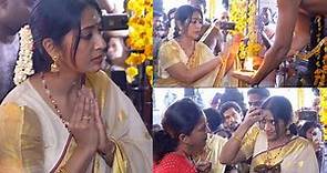 നാഗരാജ ക്ഷേത്രത്തിൽ അനുഗ്രഹം തേടി നവ്യ നായർ | Navya Nair | Navya Nair Temple Visit | Full Video