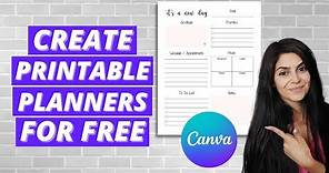Printable Planner Tutorial in Canva | How to Create Printables to Sell Online