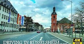 Driving in Rüsselsheim am Main, Germany | 4K UHD | Driving Tour | Rainy Day in Rüsselsheim |