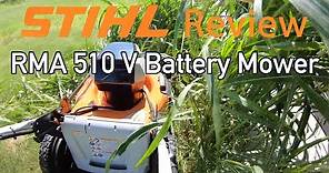 Stihl RMA 510 Self Propelled Battery Mower Review and Raw Demo