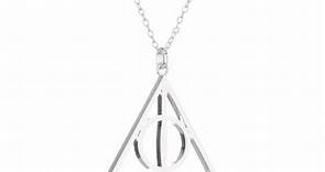 Harry Potter Silver Plated Deathly Hollows Symbol Pendant Necklace