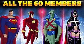 Justice League Unlimited : All The 60 Members! (In Alphabetical Order)