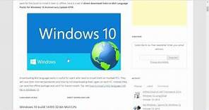 Instalar el Idioma Español a Windows 10