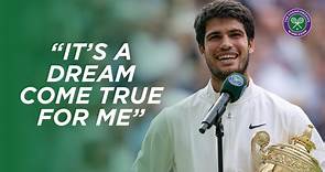 Carlos Alcaraz's FIRST Interview as Wimbledon Champion | Wimbledon 2023
