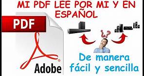 Hacer que tu PDF lea por ti en español | Configuración de Pdf lea por ti y en voz alta y en español