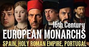 13 EUROPEAN MONARCHS from the 16th Century: Spain, Holy Roman Empire and Portugal