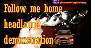 Follow me home headlamps meaning demo. Demonstrated on Mahindra XUV500 ...