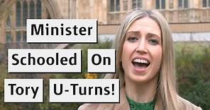 Tory Minister Gets Schooled On Her Party's U-Turns!