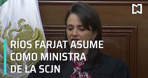 Margarita Ríos Farjat asume como ministra de la Suprema Corte Investidura de la Ministra