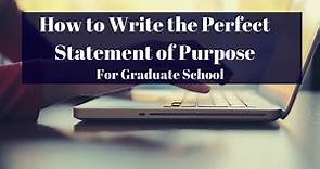 How to Write a Statement of Purpose for Grad School (Examples) - Wordvice