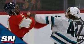 Panthers' Givani Smith And Sharks' Jonah Gadjovich Exchange Blows In Haymaker-Heavy Fight
