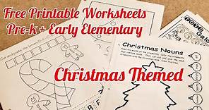 Christmas Worksheets for Early Elementary+PreK (free printables)