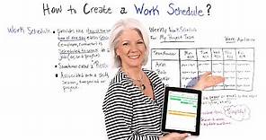 How to Create a Work Schedule - Project Management Training