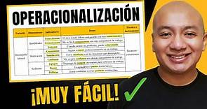 🔴 Cómo HACER la OPERACIONALIZACIÓN de VARIABLES en una TESIS ✅ (PASO a PASO!) ⚡