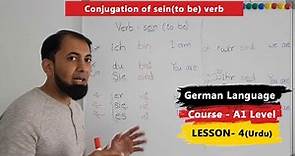 A1 German Course | Lesson 4 | sein verb conjugation in German | To be verb in German | Urdu