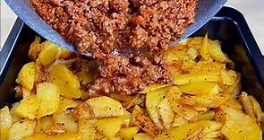 Verser simplement la viande hachée sur les pommes de terre‼️Délicieux et facile #138