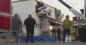 Car Crashes Into Second Story Of Santa Ana Dental Office