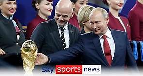 FIFA and UEFA suspend Russia until further notice; UEFA cut ties with Gazprom