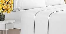 Queen Size 4 Piece Sheet Set - Comfy Breathable & Cooling Sheets - Hotel Luxury Bed Sheets for Women & Men - Deep Pockets, Easy-Fit, Extra Soft & Wrinkle Free Sheets - White Oeko-Tex Bed Sheet Set