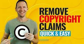 How to Remove Copyright Claims on YouTube Videos!