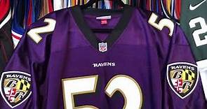 Ray Lewis Authentic Mitchell and Ness 2000 Jersey Close Up Look